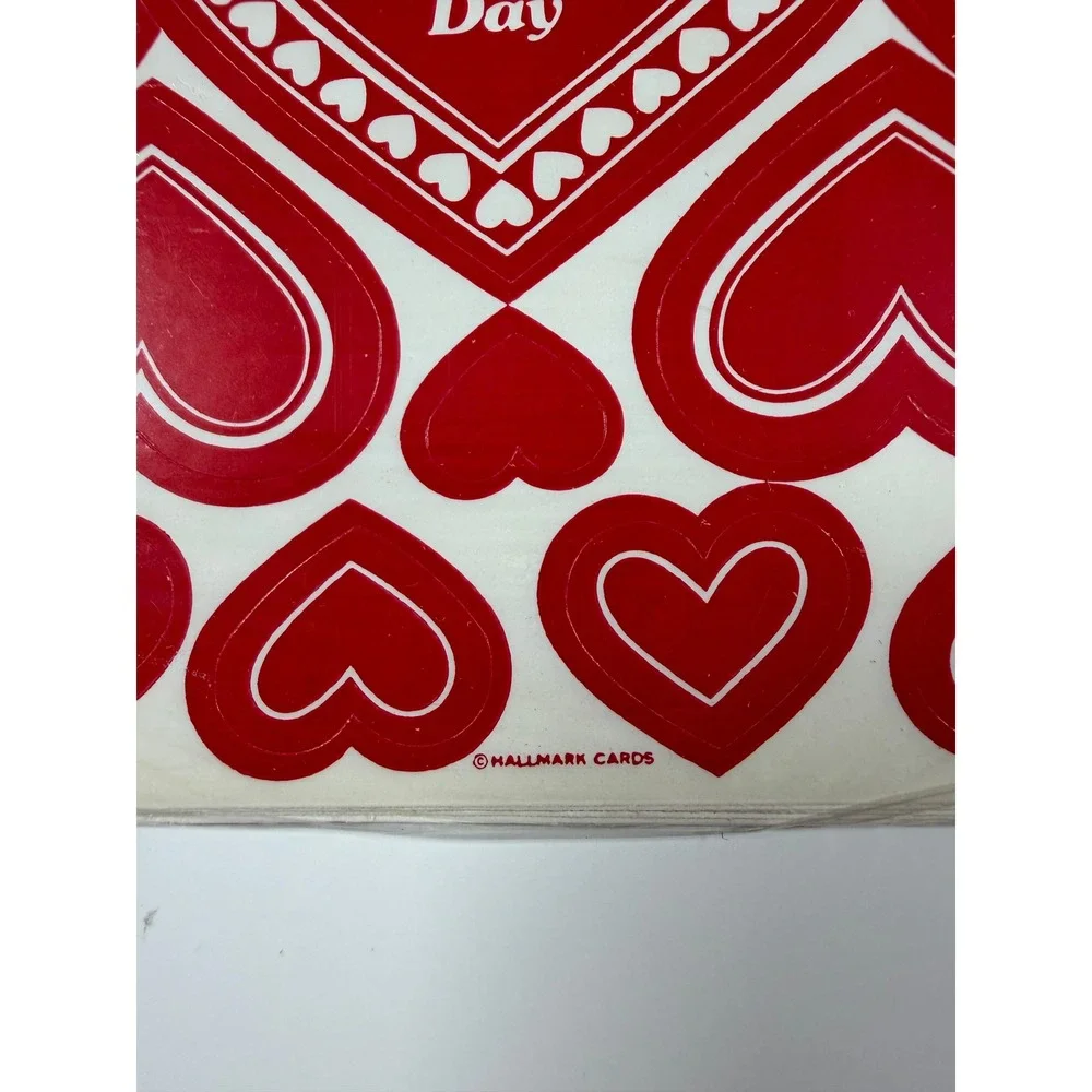 Hallmark 1980s Valentines Day Hearts 4 Sticker Sheets Sealed Plus 1 Ephemera